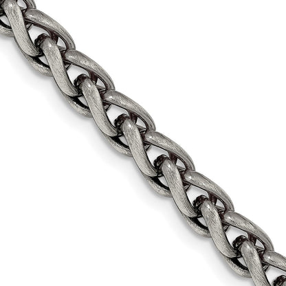 Sterlingsilber Antikisiert 6mm Rund Ährenkette Halskette