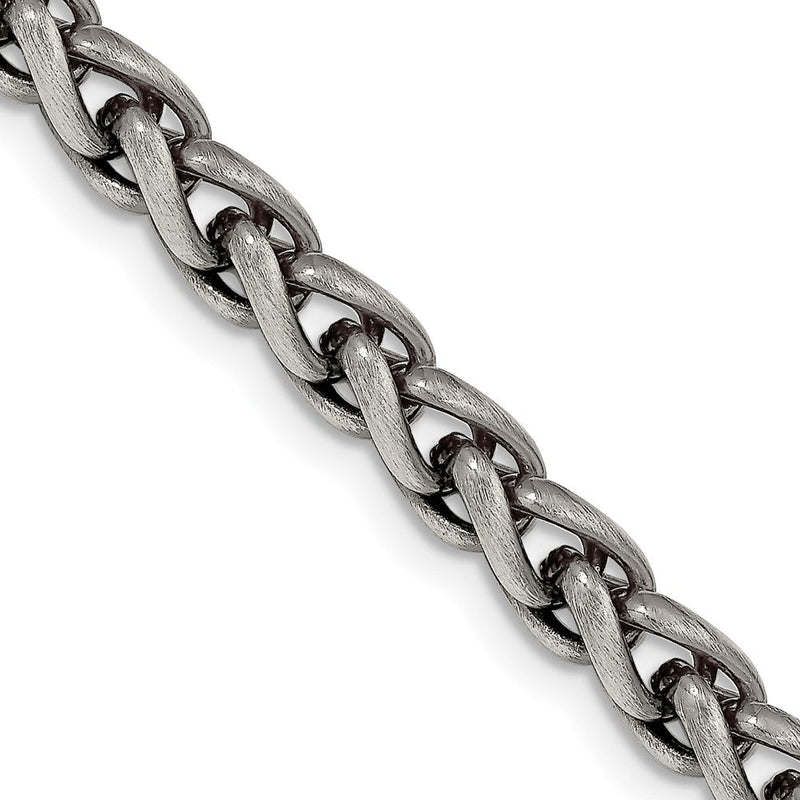 Sterlingsilber Antikisiert 6mm Rund Ährenkette Halskette