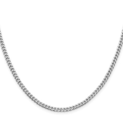 Sterlingsilber Rhodiniert Poliert 3.15mm Panzer Kette