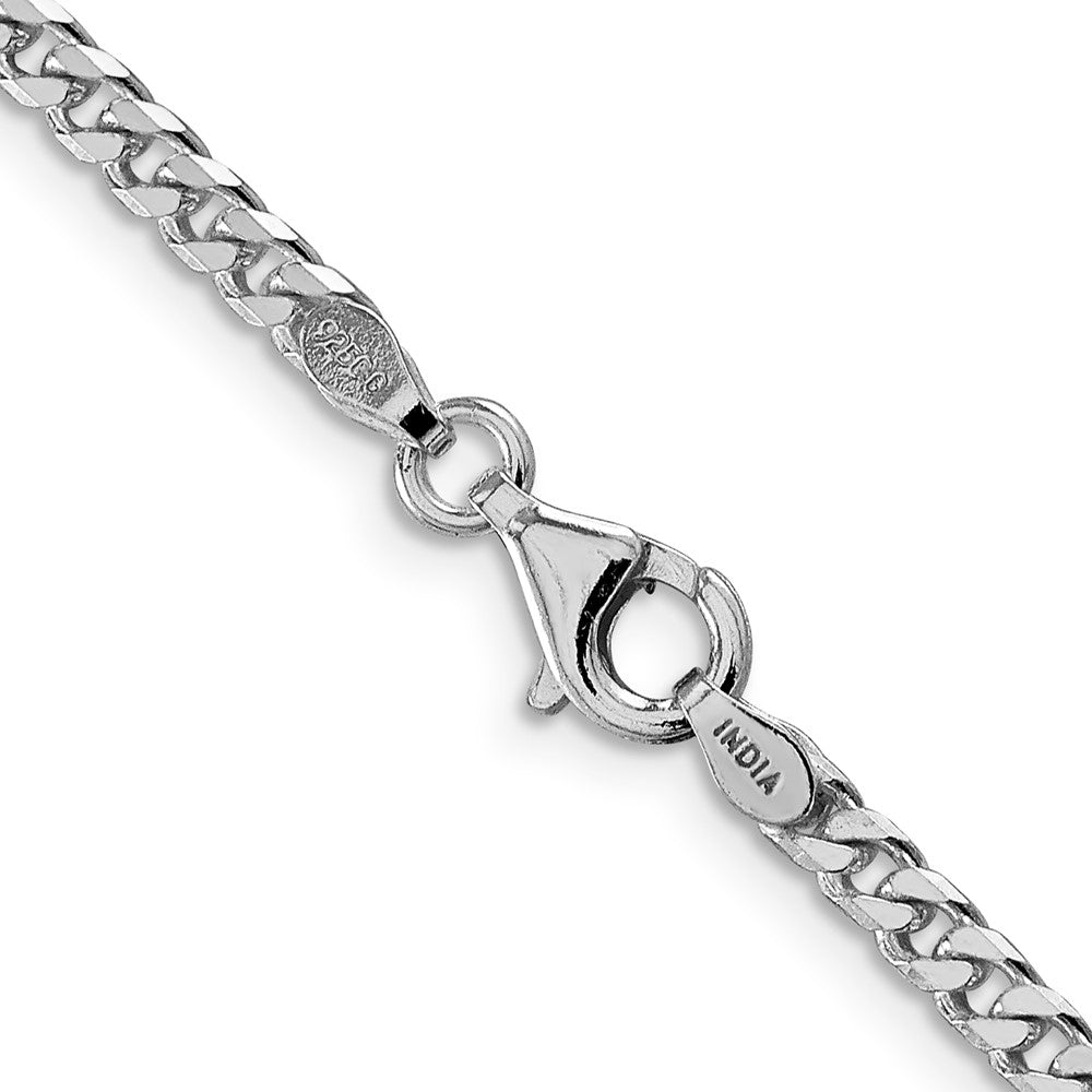 Sterlingsilber Rhodiniert Poliert 3.15mm Panzer Kette