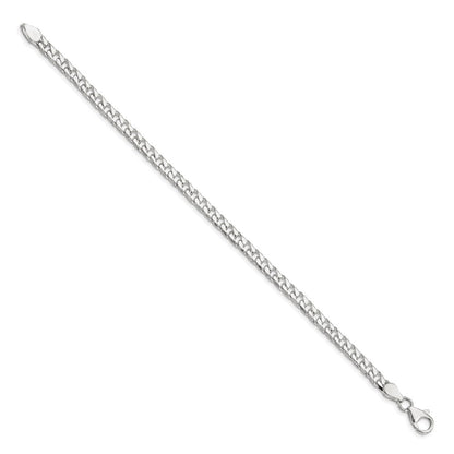 Sterlingsilber Poliert 5mm Panzer Gliederarmband