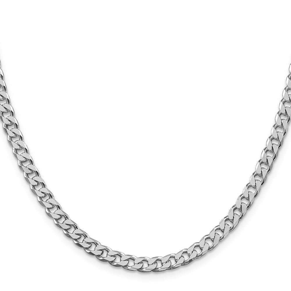 Sterlingsilber Rhodiniert Poliert 5mm Panzer Kette