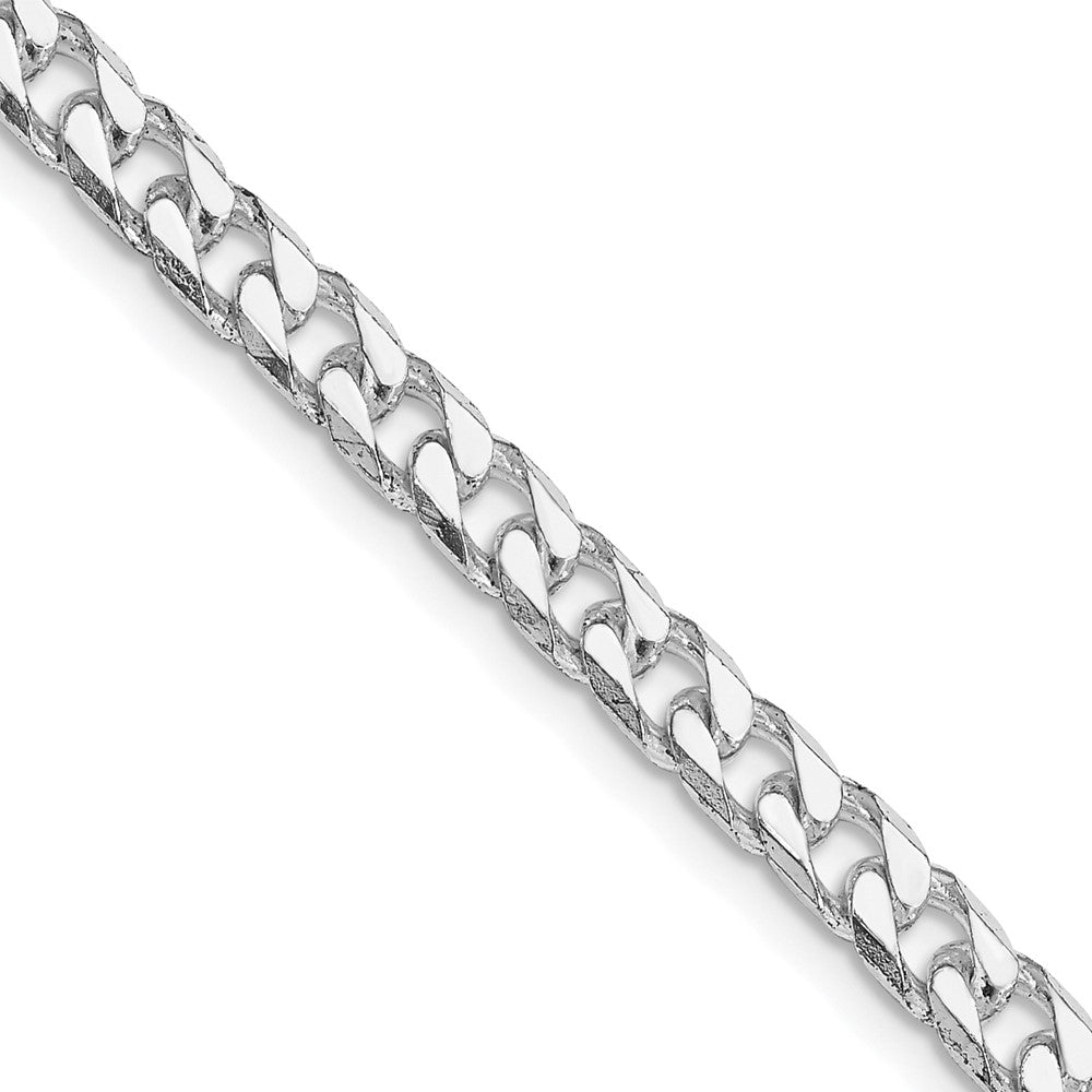 Sterlingsilber Rhodiniert Poliert 5mm Panzer Kette