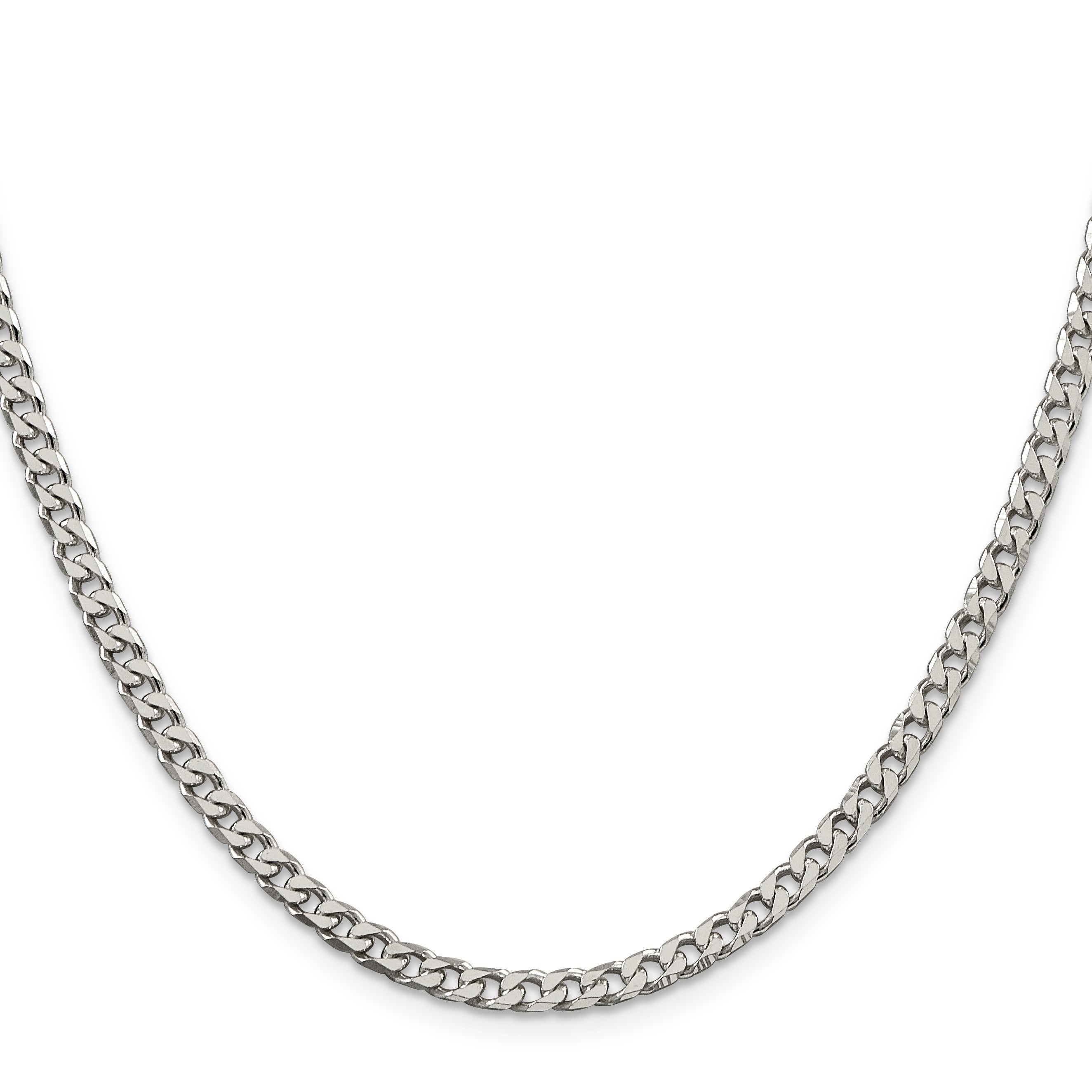 Sterlingsilber Poliert 3.5mm Panzer Halskette