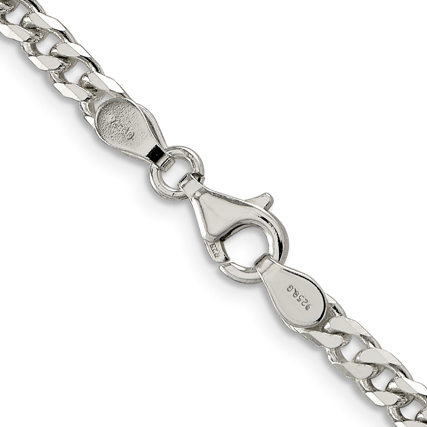Sterlingsilber Poliert 3.5mm Panzer Halskette