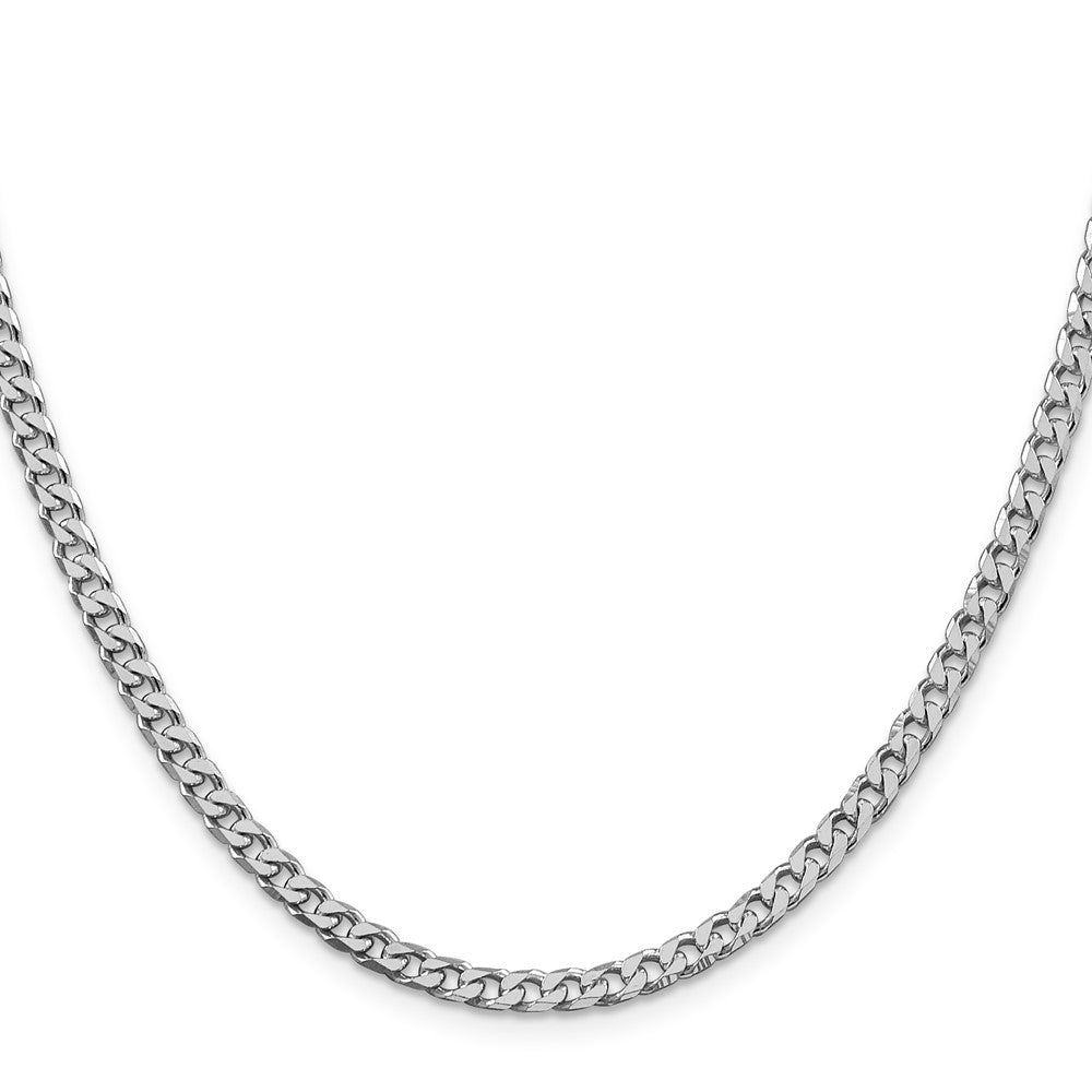 Sterlingsilber Rhodiniert Poliert 3.5mm Panzer Kette