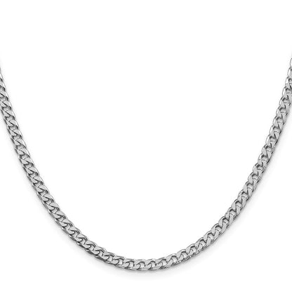 Sterlingsilber Rhodiniert Poliert 3.5mm Panzer Kette