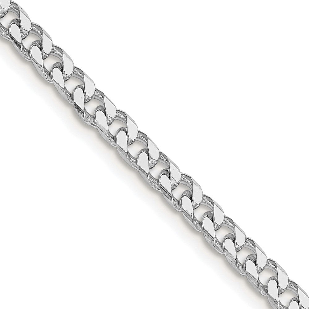 Sterlingsilber Rhodiniert Poliert 3.5mm Panzer Kette