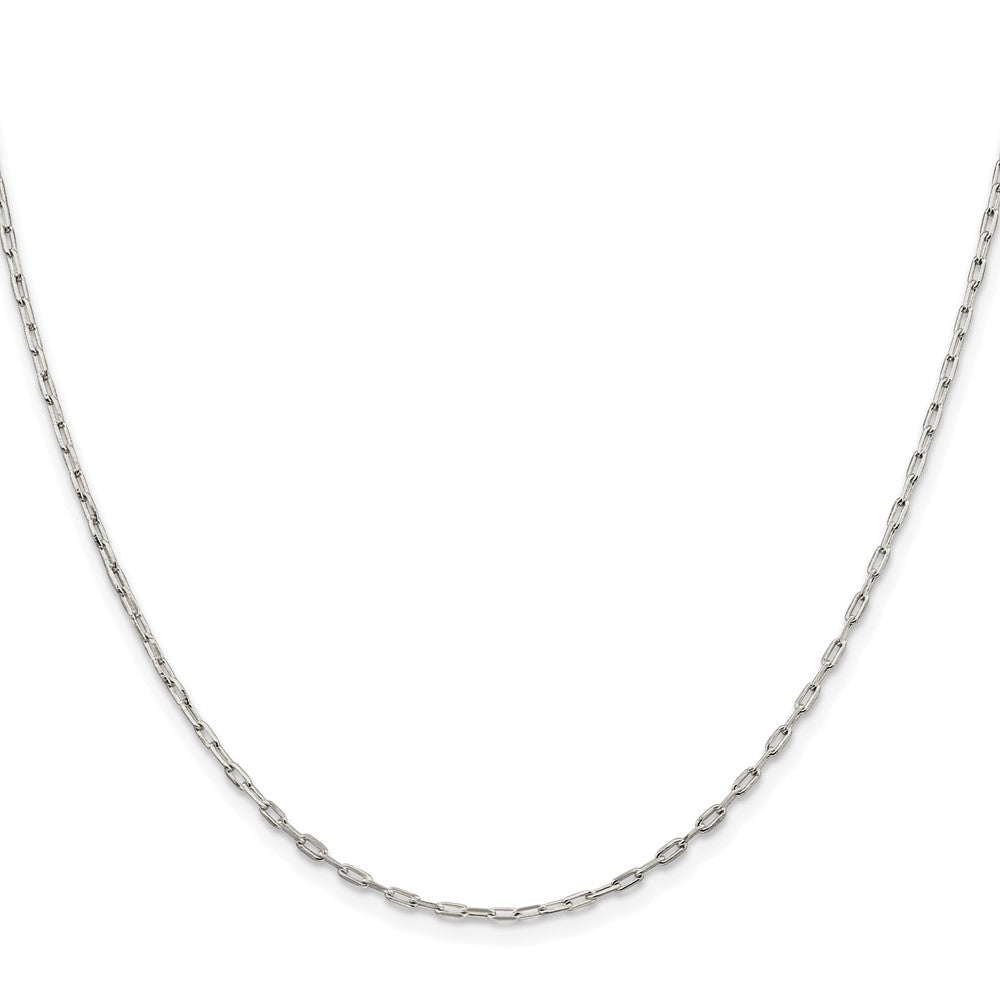 Sterlingsilber Rhodiniert 1.75mm Länglich Offen Glieder Kette