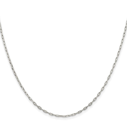 Sterlingsilber Rhodiniert 1.75mm Länglich Offen Glieder Kette