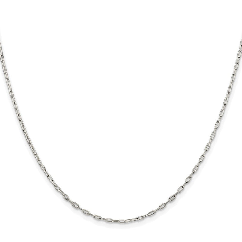 Sterlingsilber Rhodiniert 1.75mm Länglich Offen Glieder Kette