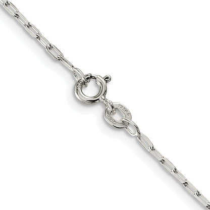 Sterlingsilber Rhodiniert 1.75mm Länglich Offen Glieder Kette