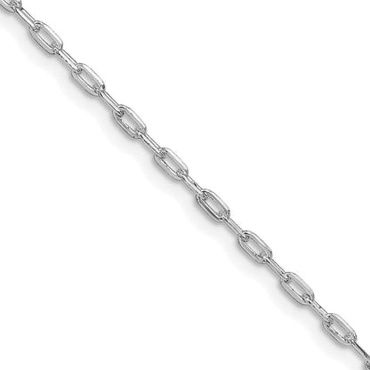 Sterlingsilber Rhodiniert 1.75mm Länglich Offen Glieder Kette
