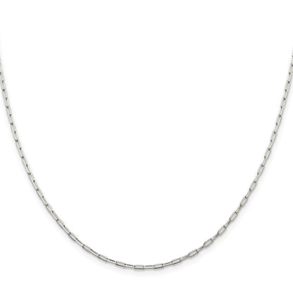 Sterlingsilber 2mm Länglich Offen Glieder Halskette