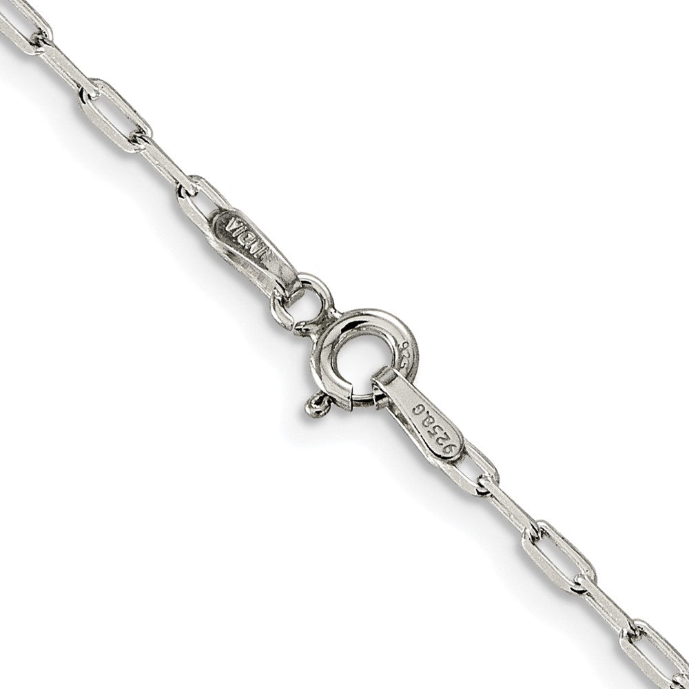 Sterlingsilber Rhodiniert 2mm Länglich Offen Glieder Kette