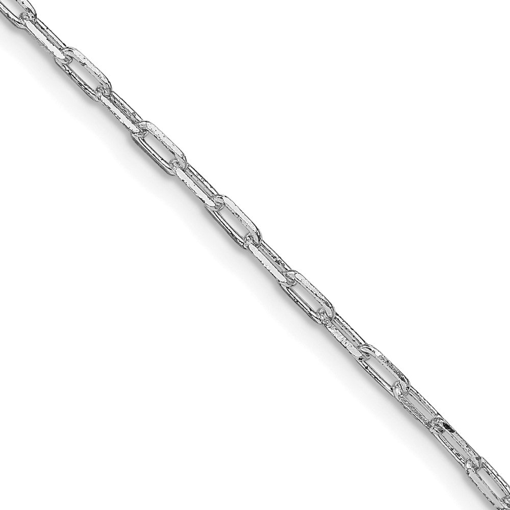 Sterlingsilber Rhodiniert 2mm Länglich Offen Glieder Kette