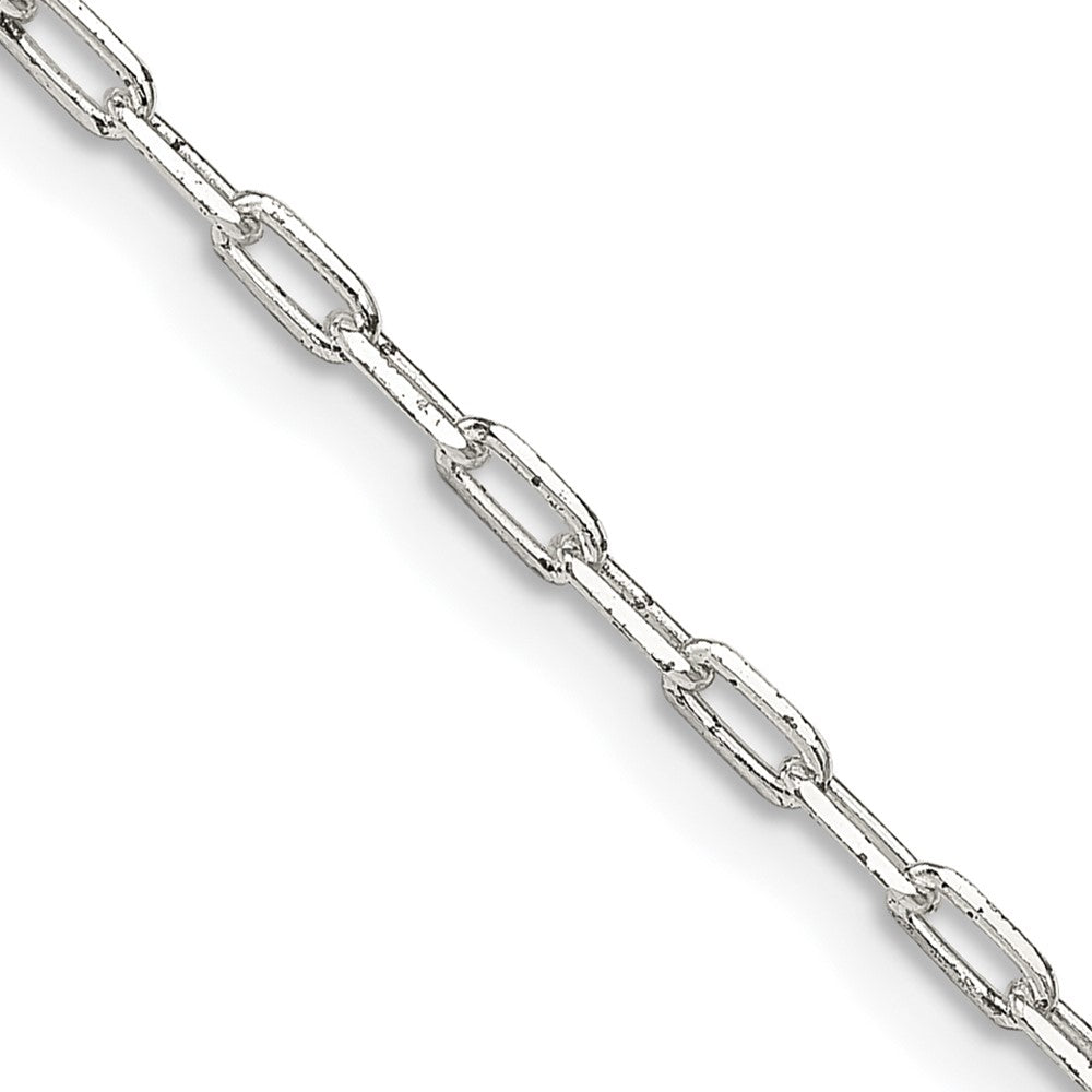Sterlingsilber 2mm Länglich Offen Glieder Halskette