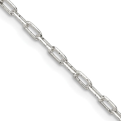 Sterlingsilber 2mm Länglich Offen Glieder Halskette
