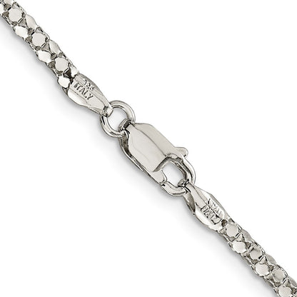 Sterlingsilber 2.5mm Popcorn Halskette
