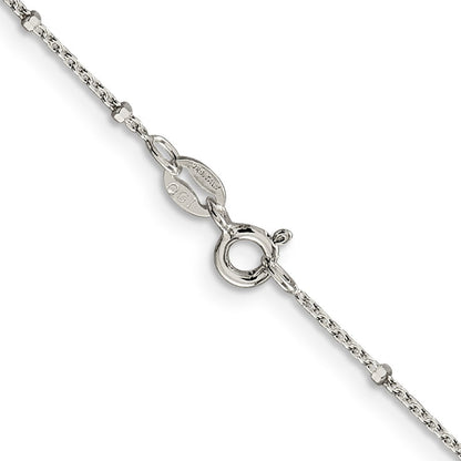 Sterlingsilber 1.25mm Erbs mit Perlen Halskette