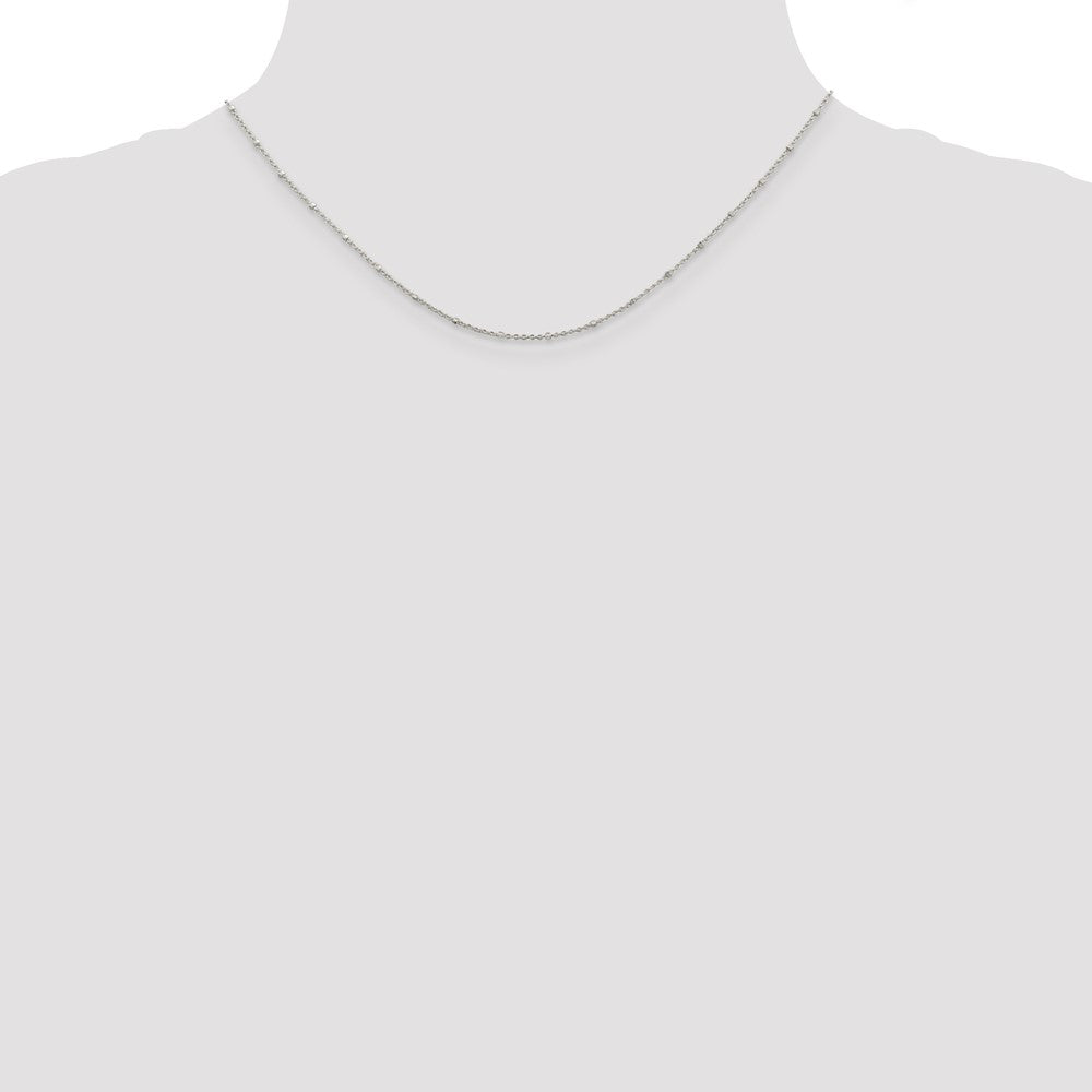 Sterlingsilber 1.25mm Erbs mit Perlen Halskette