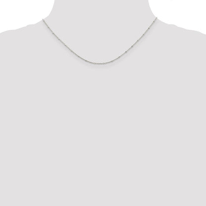 Sterlingsilber 1.25mm Erbs mit Perlen Halskette