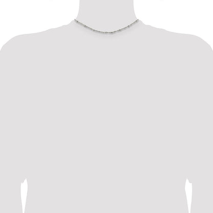 Sterlingsilber 2.5mm Singapurkette mit Perlen Halskette