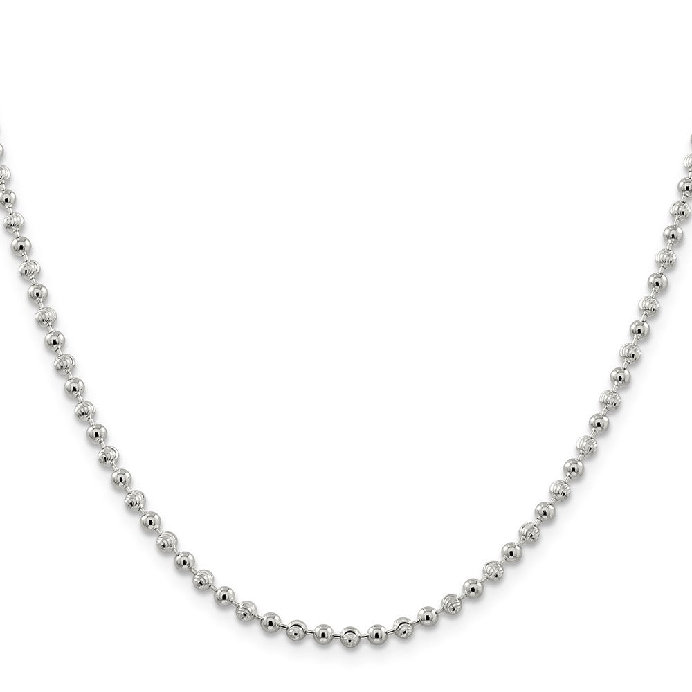 Sterlingsilber 3mm Fantasie Gekugelt Halskette