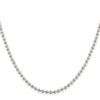 Sterlingsilber 3mm Fantasie Gekugelt Halskette