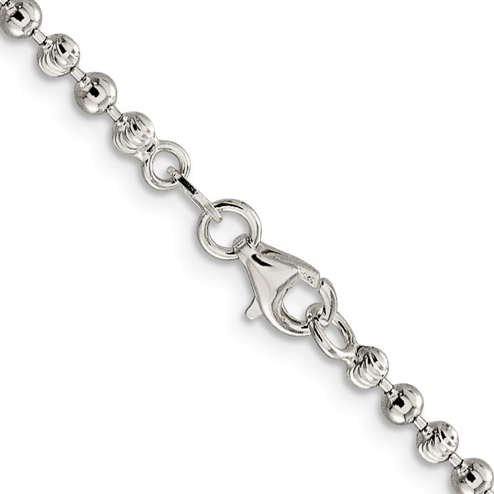 Sterlingsilber 3mm Fantasie Gekugelt Halskette