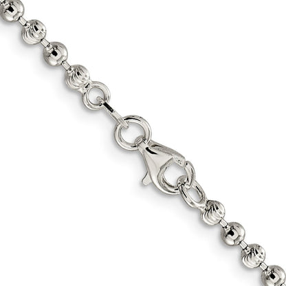Sterlingsilber 3mm Fantasie Gekugelt Halskette