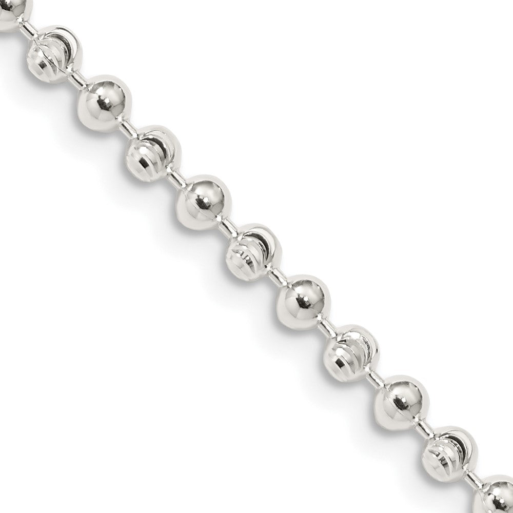 Sterlingsilber 3mm Fantasie Gekugelt Halskette