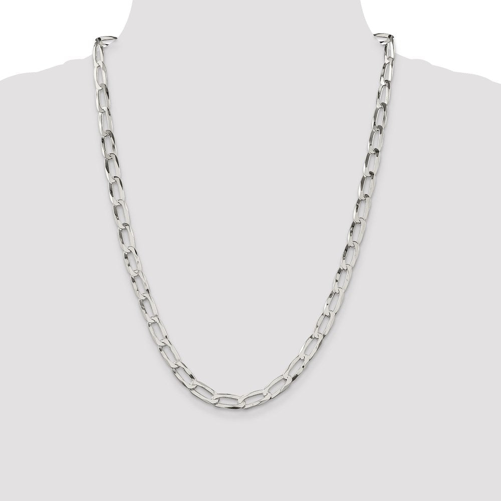20 Zoll Sterlingsilber 7.15mm Länglich Offen Glieder Kette