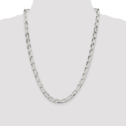 20 Zoll Sterlingsilber 7.15mm Länglich Offen Glieder Kette