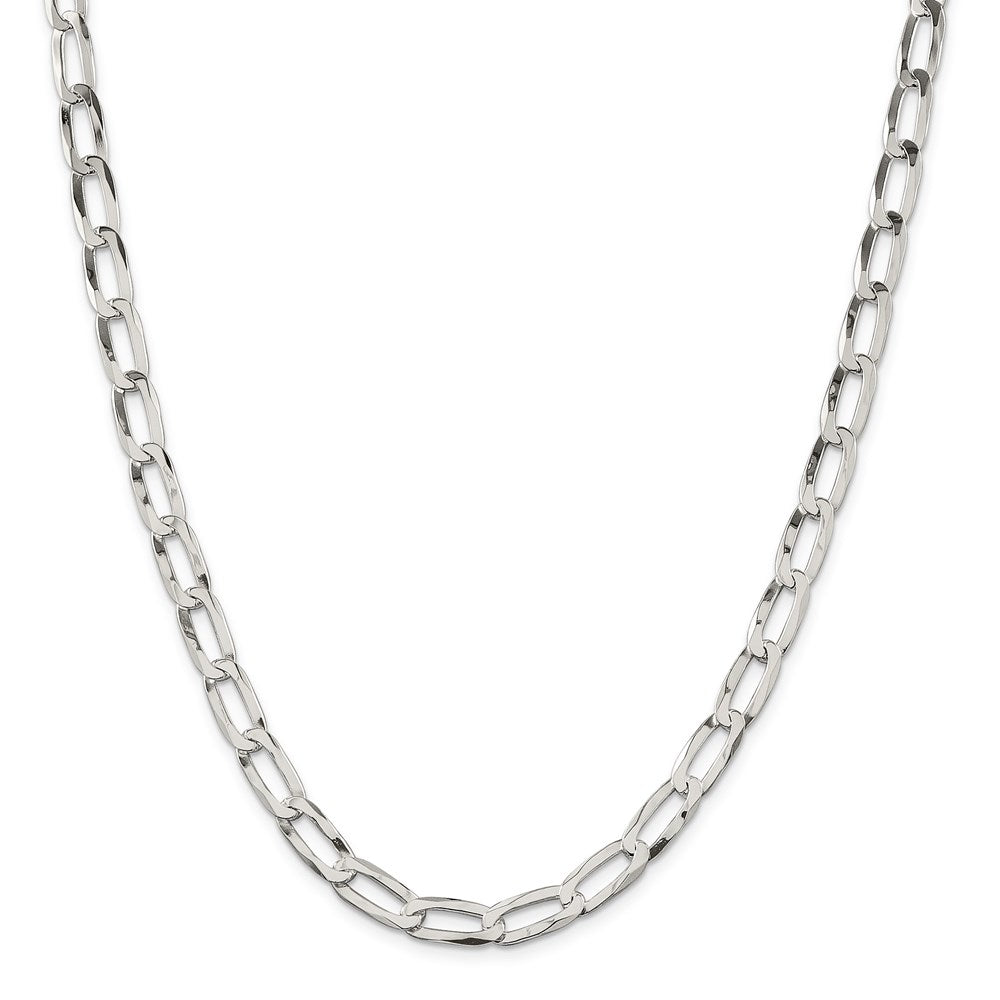 20 Zoll Sterlingsilber 7.15mm Länglich Offen Glieder Kette