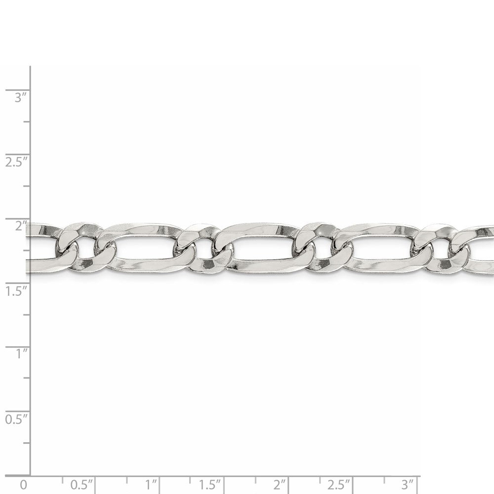 22 Zoll Sterlingsilber 10mm Länglich 1+1 Offen Glieder Kette