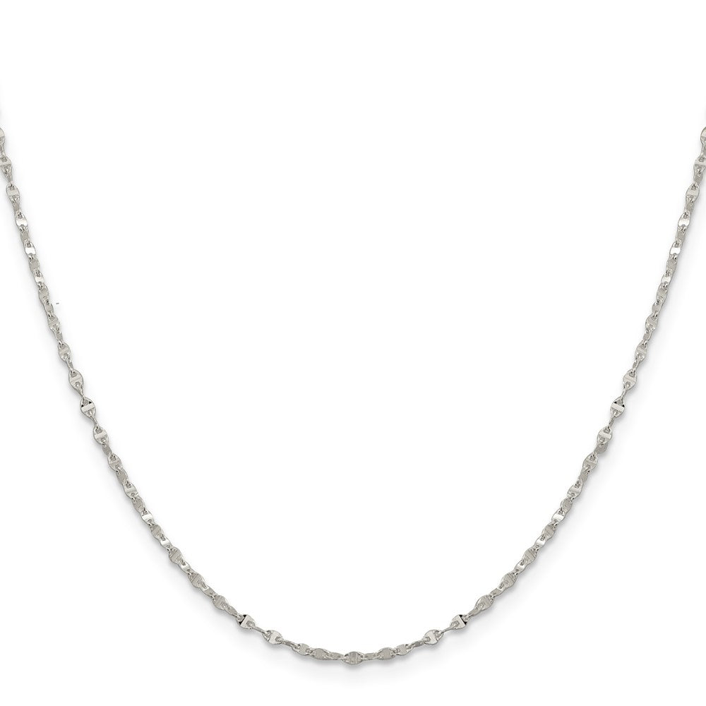 Sterlingsilber 1.75mm Fantasie Welle Flach Glieder Halskette