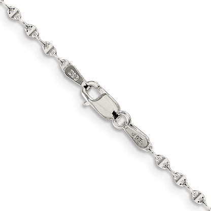 Sterlingsilber 1.75mm Fantasie Welle Flach Glieder Halskette