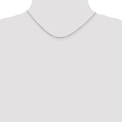 Sterlingsilber 1.75mm Fantasie Welle Flach Glieder Halskette