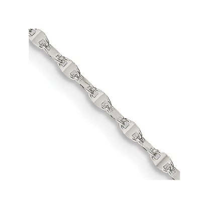 Sterlingsilber 1.75mm Fantasie Welle Flach Glieder Halskette