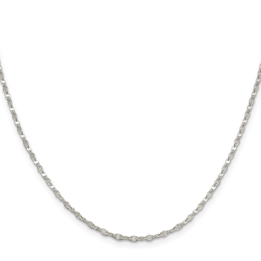 Sterlingsilber 2.25mm Fantasie Welle Flach Glieder Halskette