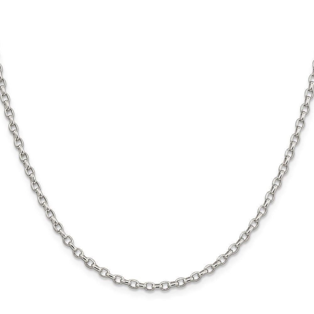 Sterlingsilber 2.75mm Oval Fantasie Erbs Halskette