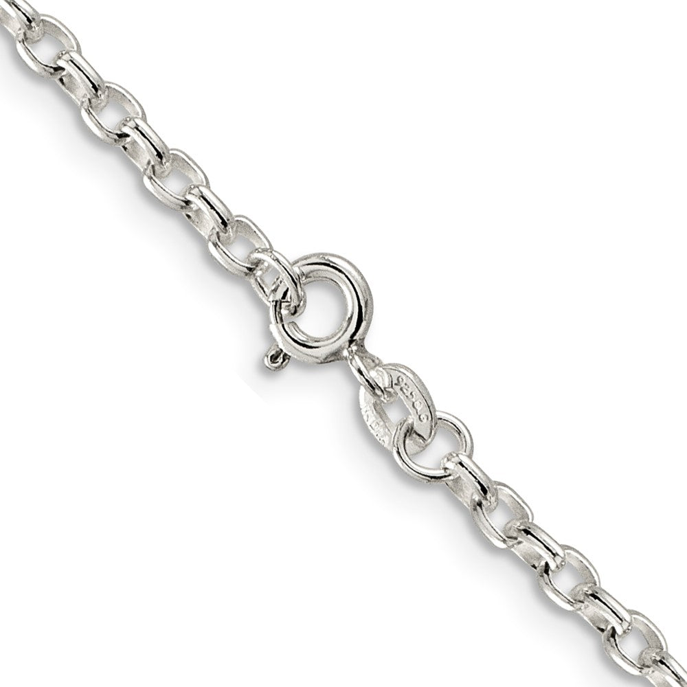 Sterlingsilber 2.75mm Oval Fantasie Erbs Halskette