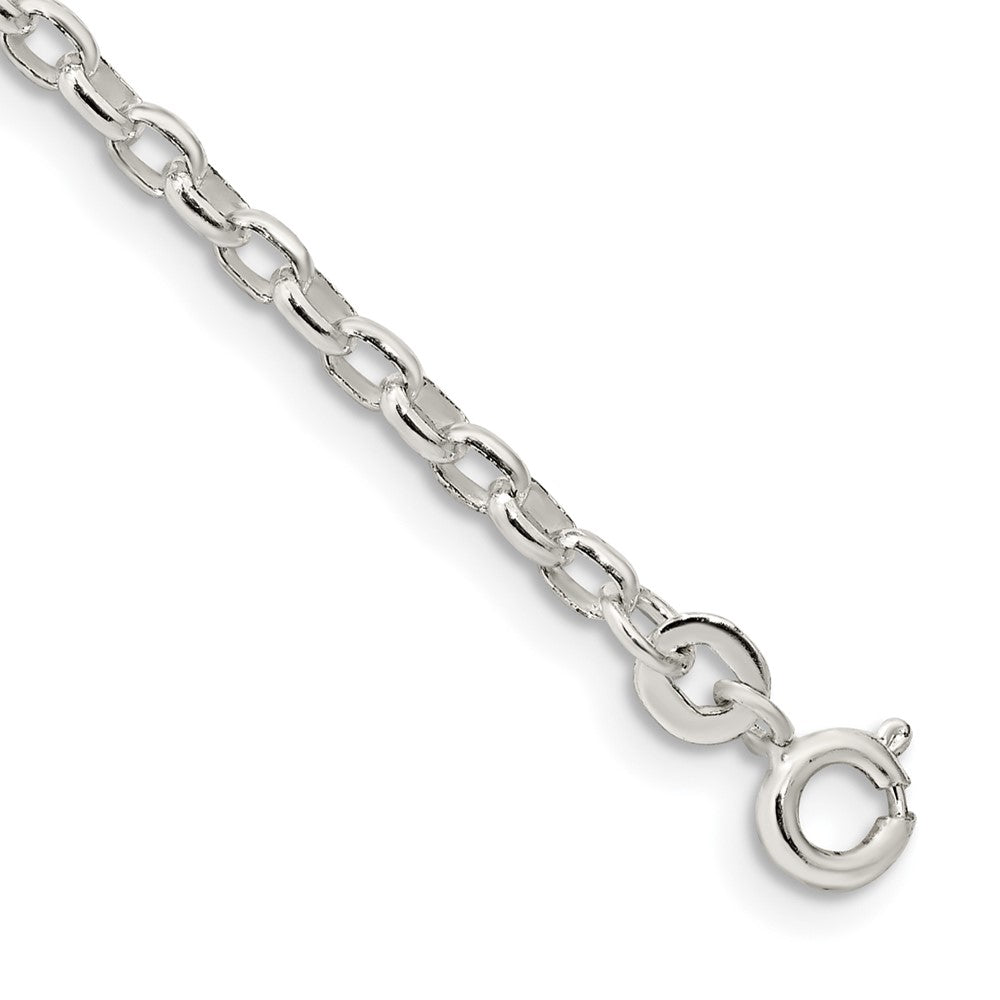 7 Zoll Sterlingsilber 2.75mm Oval Fantasie Erbs Gliederarmband