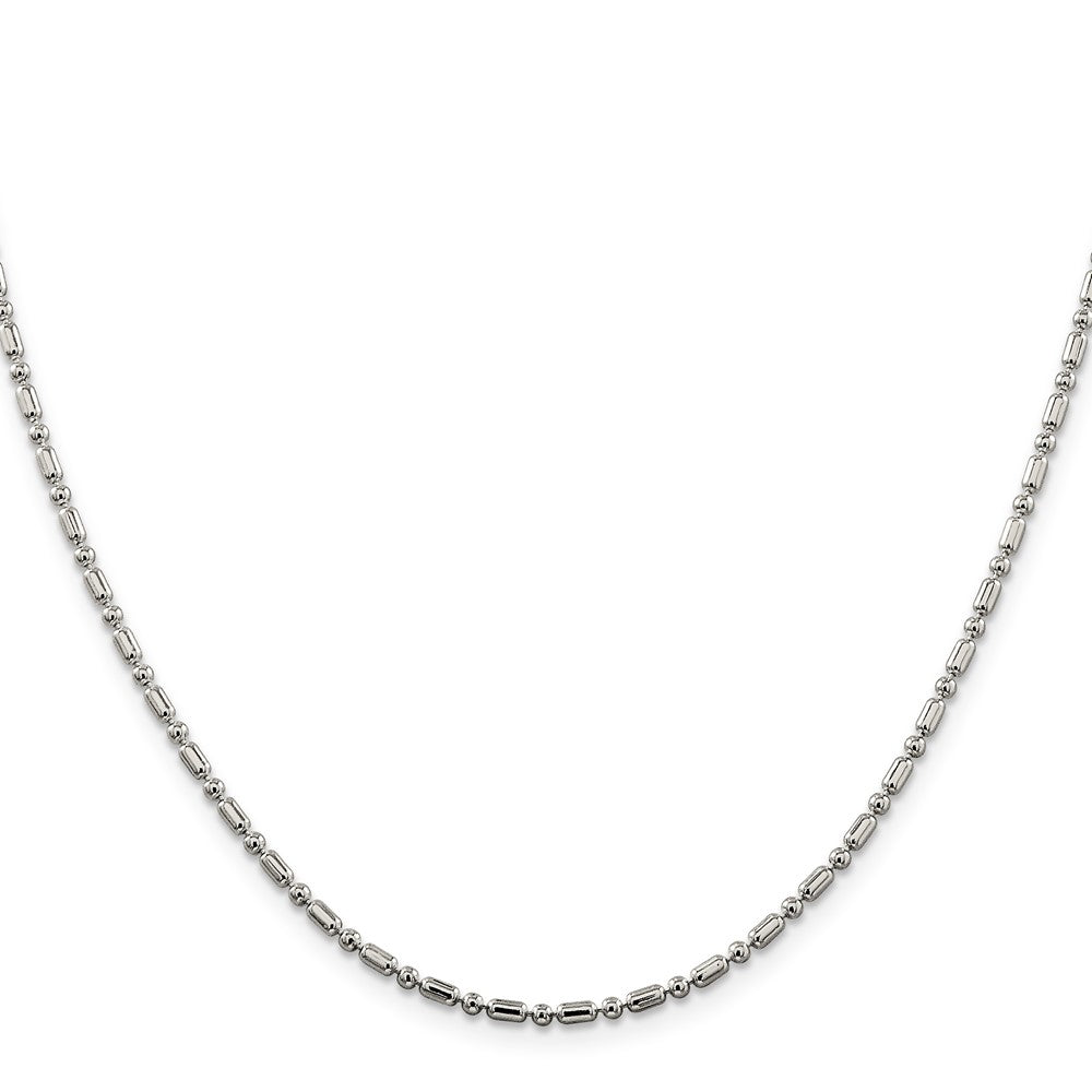 Sterlingsilber 2mm Fantasie Gekugelt Halskette