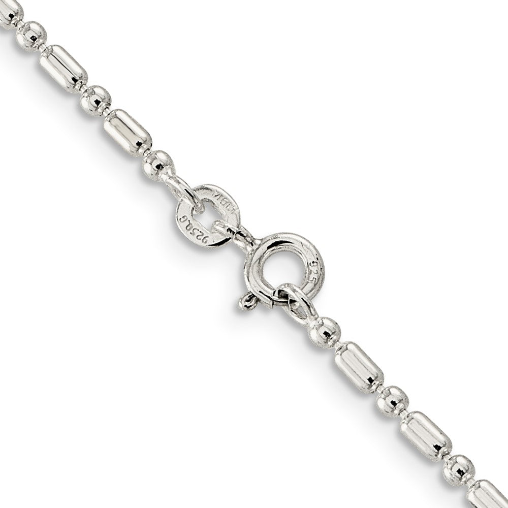 Sterlingsilber 2mm Fantasie Gekugelt Halskette