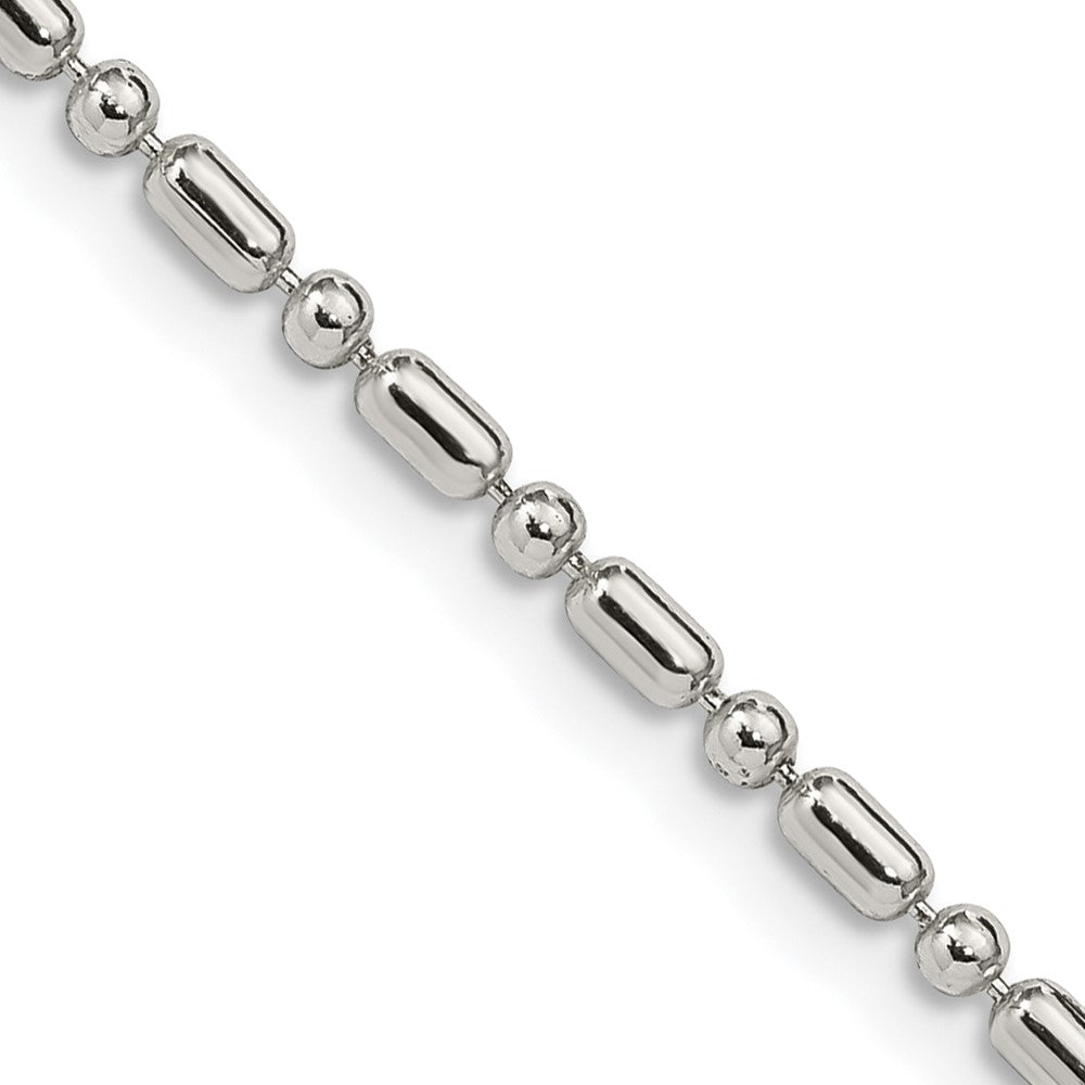 Sterlingsilber 2mm Fantasie Gekugelt Halskette