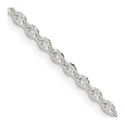 Sterlingsilber 2mm Flach Glieder Ankerkette Halskette