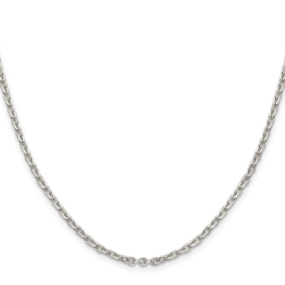 Sterlingsilber 2.75mm Flach Glieder Ankerkette Halskette