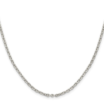 Sterlingsilber 2.75mm Flach Glieder Ankerkette Halskette